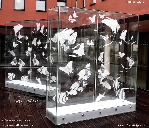 Cube en verre, impression 3D 01