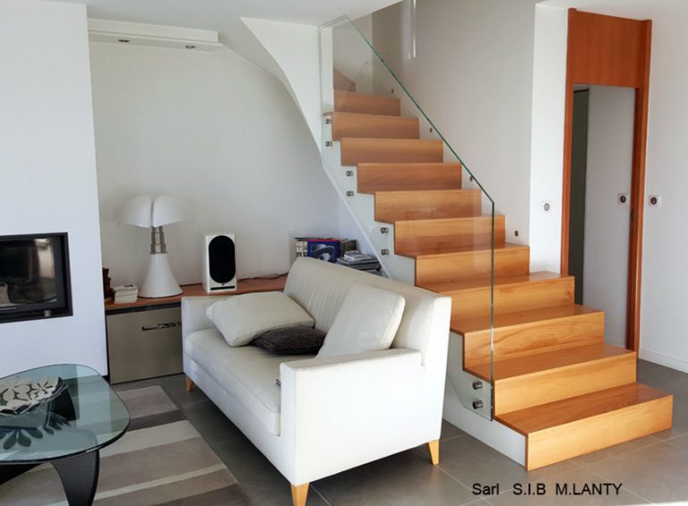 Garde-corps verre sur pièces inox 10