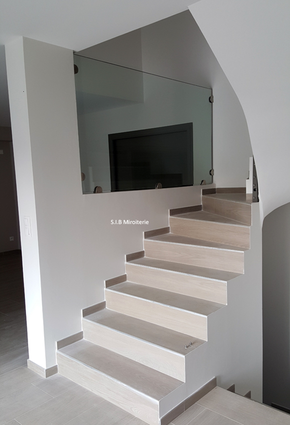 Garde-corps verre sur pinces 04